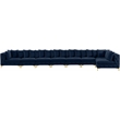 Meridian Furniture Tremblay Navy Velvet Modular Sectional