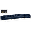 Meridian Furniture Tremblay Navy Velvet Modular Sectional