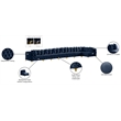 Meridian Furniture Tremblay Navy Velvet Modular Sectional