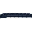 Meridian Furniture Tremblay Navy Velvet Modular Sectional