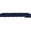 Meridian Furniture Tremblay Navy Velvet Modular Sectional