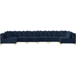 Meridian Furniture Tremblay Navy Velvet Modular Sectional