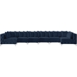 Meridian Furniture Tremblay Navy Velvet Modular Sectional