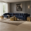 Meridian Furniture Tremblay Navy Velvet Modular Sectional