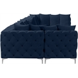 Meridian Furniture Tremblay Navy Velvet Modular Sectional