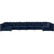 Meridian Furniture Tremblay Navy Velvet Modular Sectional