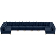 Meridian Furniture Tremblay Navy Velvet Modular Sectional
