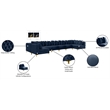 Meridian Furniture Tremblay Navy Velvet Modular Sectional