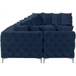 Meridian Furniture Tremblay Navy Velvet Modular Sectional