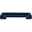 Meridian Furniture Tremblay Navy Velvet Modular Sectional