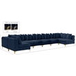 Meridian Furniture Tremblay Navy Velvet Modular Sectional