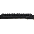 Meridian Furniture Tremblay Black Velvet Modular Sectional
