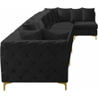Meridian Furniture Tremblay Black Velvet Modular Sectional