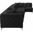 Meridian Furniture Tremblay Black Velvet Modular Sectional