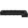 Meridian Furniture Tremblay Black Velvet Modular Sectional