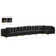 Meridian Furniture Tremblay Black Velvet Modular Sectional