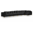 Meridian Furniture Tremblay Black Velvet Modular Sectional