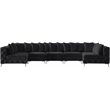 Meridian Furniture Tremblay Velvet Modular Sectional/Pillow in Black/Gold-Chrome