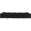 Meridian Furniture Tremblay Velvet Modular Sectional/Pillow in Black/Gold-Chrome