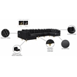 Meridian Furniture Tremblay Velvet Modular Sectional/Pillow in Black/Gold-Chrome
