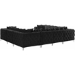 Meridian Furniture Tremblay Black Velvet Modular Sectional