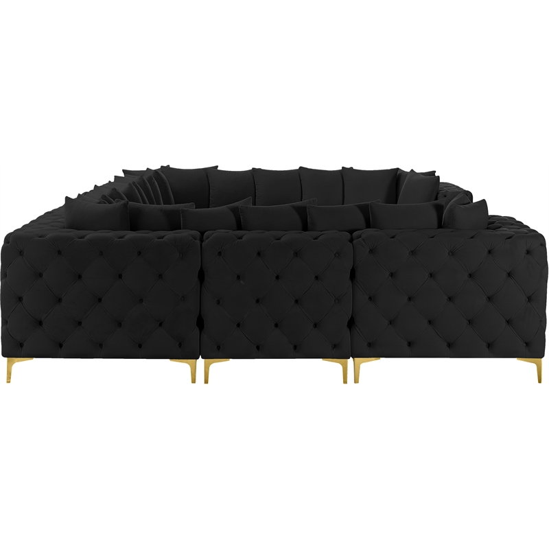 Meridian Furniture Tremblay Black Velvet Modular Sectional
