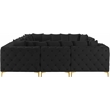 Meridian Furniture Tremblay Black Velvet Modular Sectional