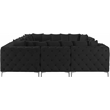 Meridian Furniture Tremblay Black Velvet Modular Sectional