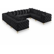 Meridian Furniture Tremblay Black Velvet Modular Sectional
