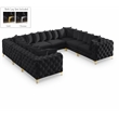 Meridian Furniture Tremblay Black Velvet Modular Sectional