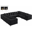 Meridian Furniture Tremblay Black Velvet Modular Sectional