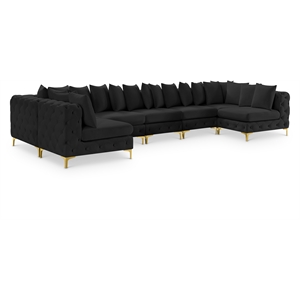 Meridian Furniture Tremblay Black Velvet Modular Sectional