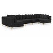 Meridian Furniture Tremblay Black Velvet Modular Sectional
