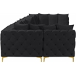 Meridian Furniture Tremblay Black Velvet Modular Sectional