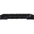 Meridian Furniture Tremblay Black Velvet Modular Sectional