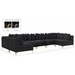 Meridian Furniture Tremblay Black Velvet Modular Sectional