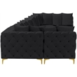 Meridian Furniture Tremblay Black Velvet Modular Sectional