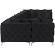 Meridian Furniture Tremblay Black Velvet Modular Sectional