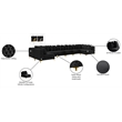 Meridian Furniture Tremblay Black Velvet Modular Sectional