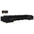 Meridian Furniture Tremblay Black Velvet Modular Sectional