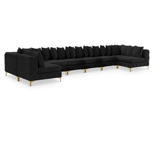 Meridian Furniture Tremblay Black Velvet Modular Sectional