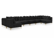 Meridian Furniture Tremblay Black Velvet Modular Sectional