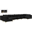 Meridian Furniture Tremblay Black Velvet Modular Sectional