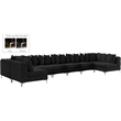 Meridian Furniture Tremblay Black Velvet Modular Sectional