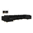 Meridian Furniture Tremblay Black Velvet Modular Sectional