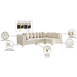 Meridian Furniture Tremblay Cream Velvet Modular Sectional