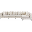 Meridian Furniture Tremblay Cream Velvet Modular Sectional