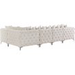 Meridian Furniture Tremblay Cream Velvet Modular Sectional