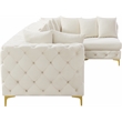 Meridian Furniture Tremblay Cream Velvet Modular Sectional