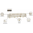 Meridian Furniture Tremblay Cream Velvet Modular Sectional